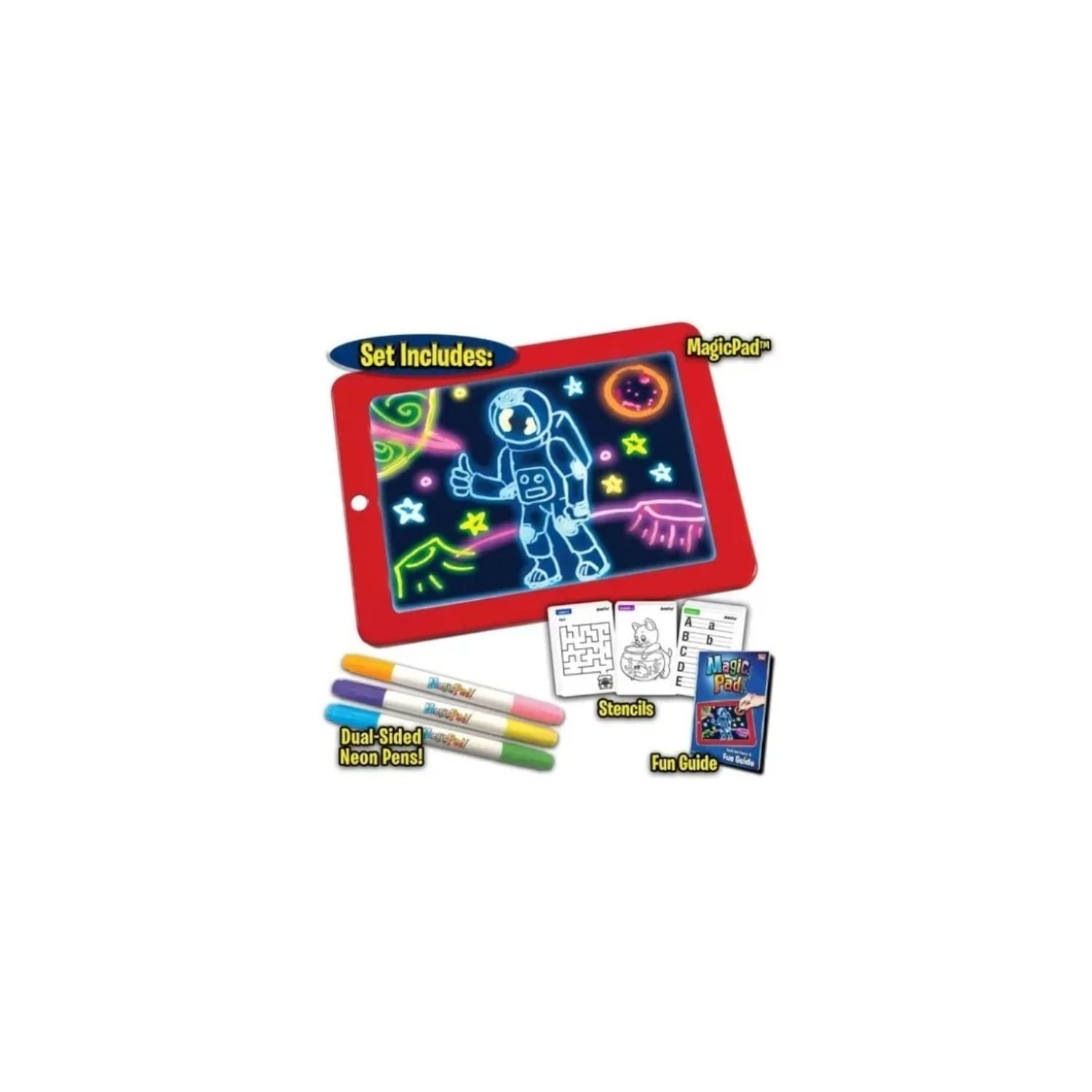 Prancheta De Desenho Led Light Magic Com Acessórios