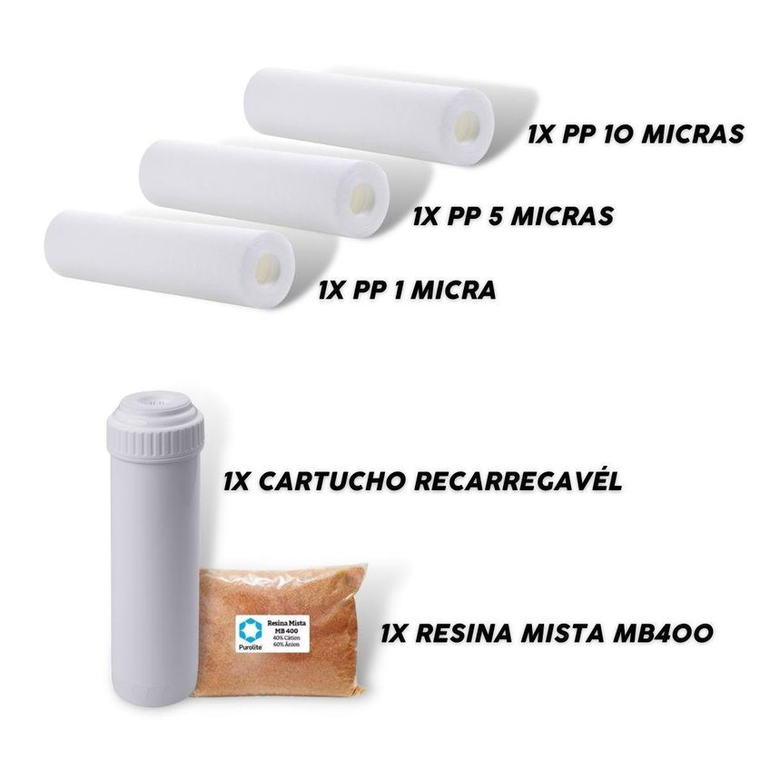 Kit Estágio Extra Pré-filtro Com Resina Mista 500g - imagem 3