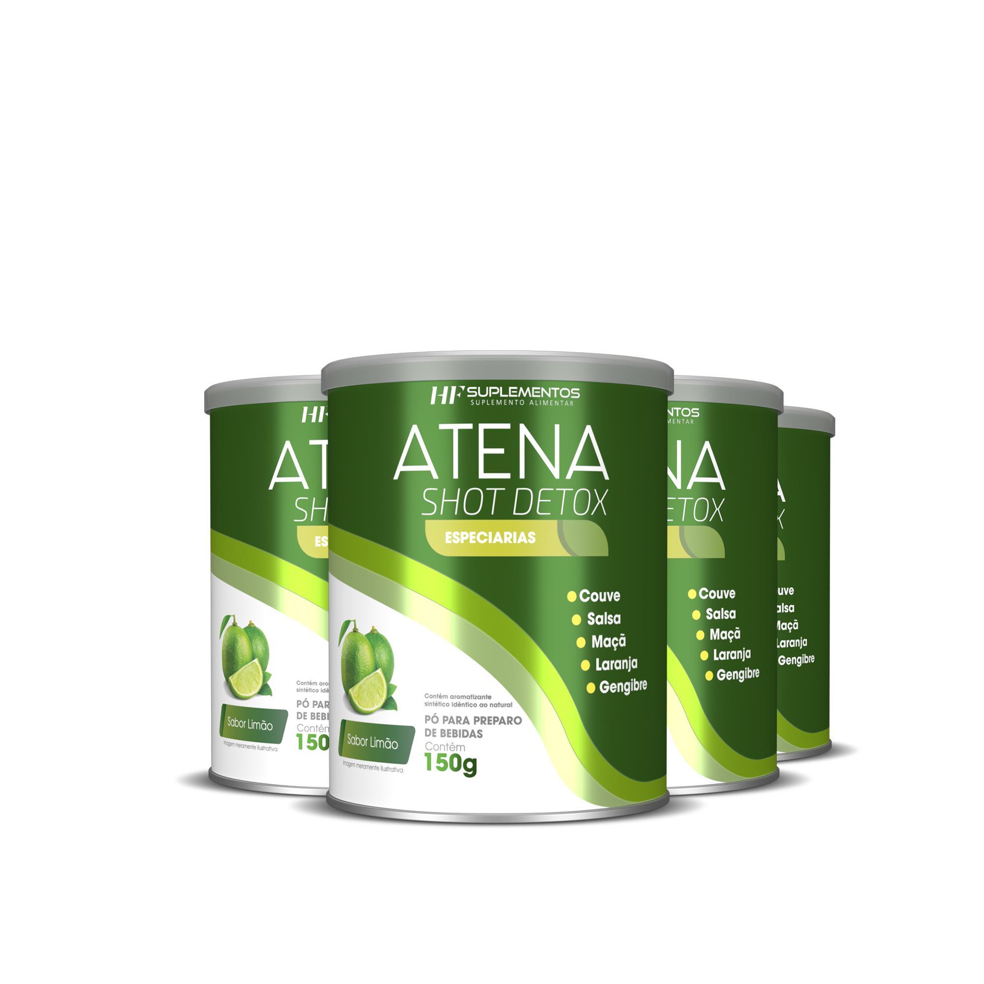 4x Atena Shot Detox Sabor Limão Hf Suplementos - Carrefour