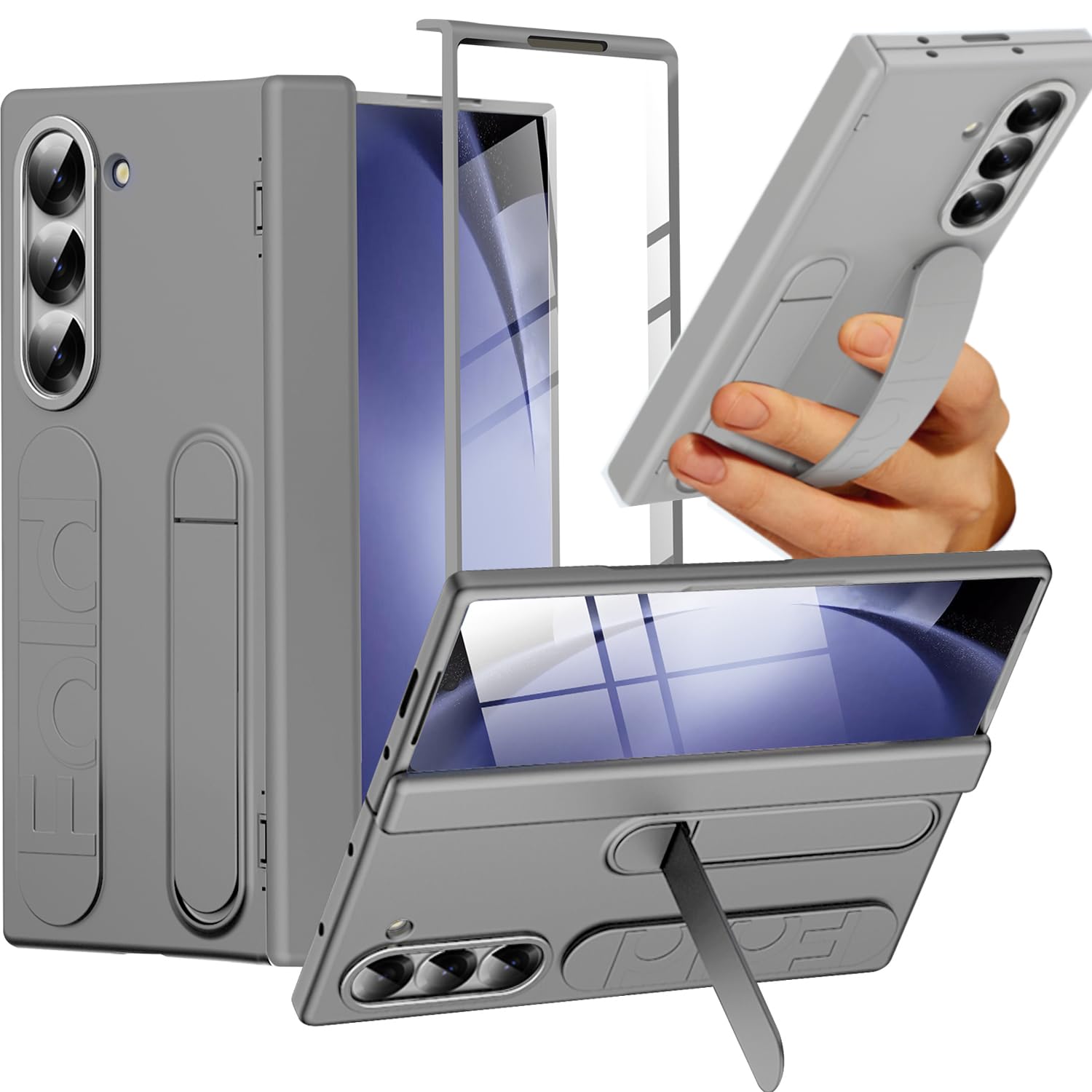 Capa De Telefone Com Alça De Dedo Para Samsung Galaxy Z Fold 7