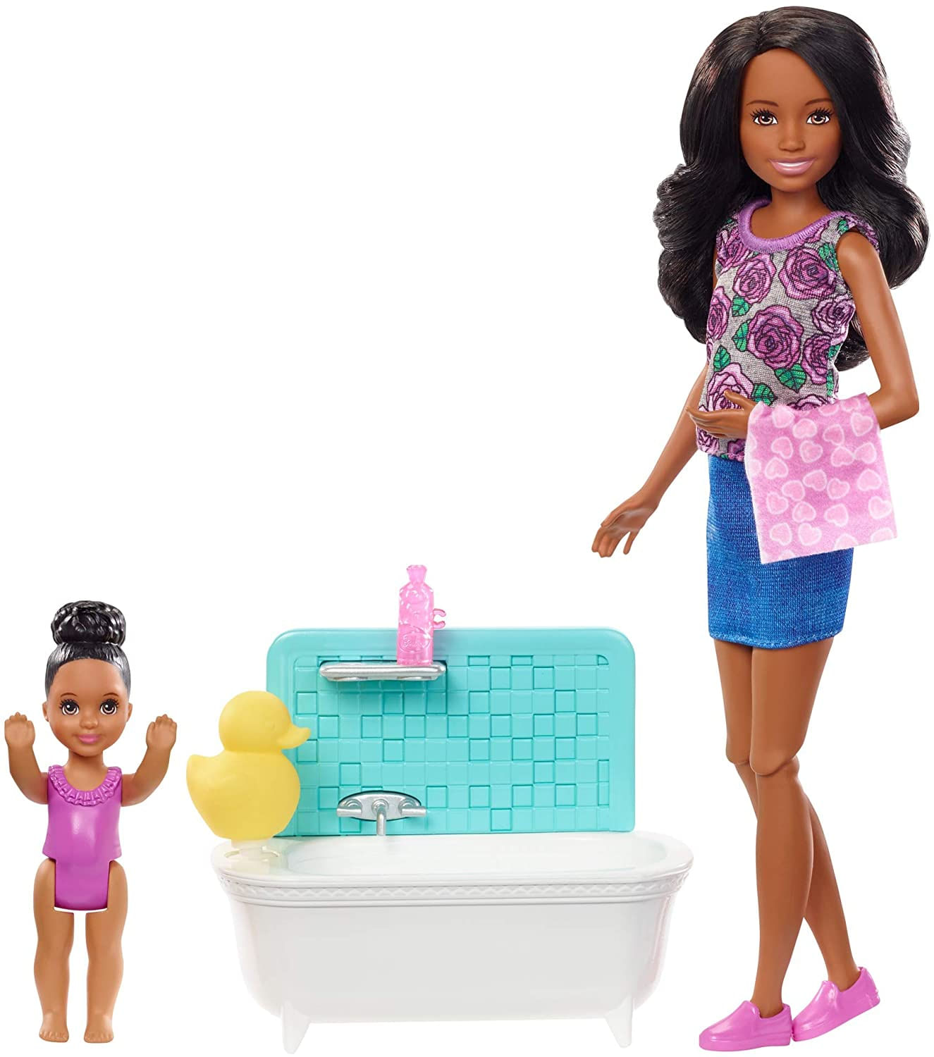Conjunto De Brinquedos Barbie Skipper Babysitters Inc. Com Banheira E Bonecas