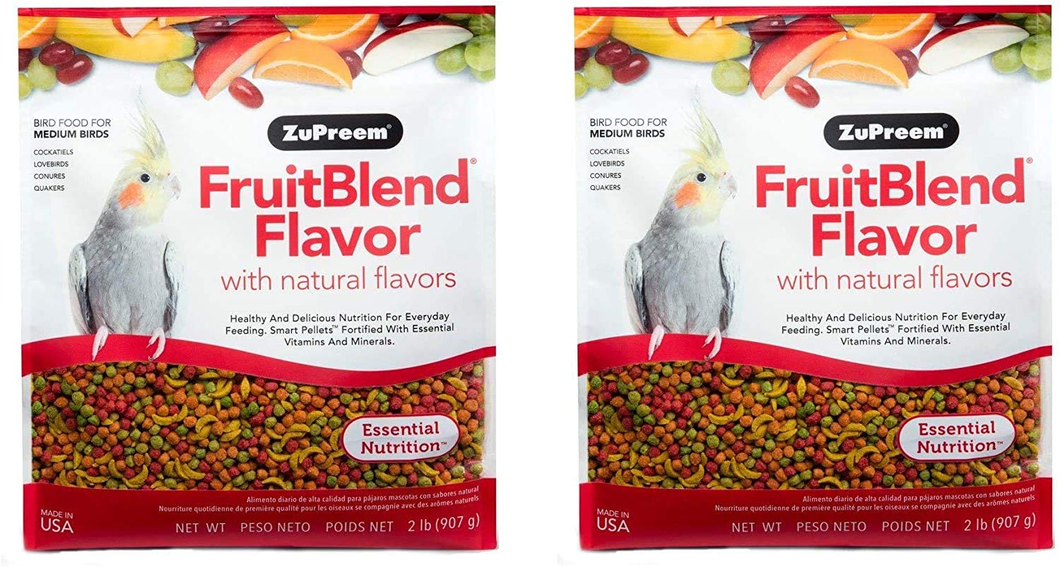 Bird Food Zupreem Fruitblend Flavor Pellets 1 Kg Medium Birds