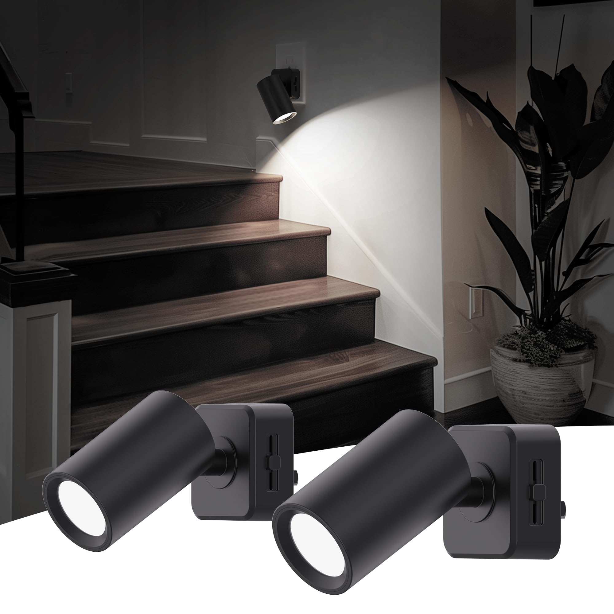 Luzes Noturnas L Lohas Led Plug-in Wall, Pacote Com 2 Unidades Do Crepúsculo Ao Amanhecer