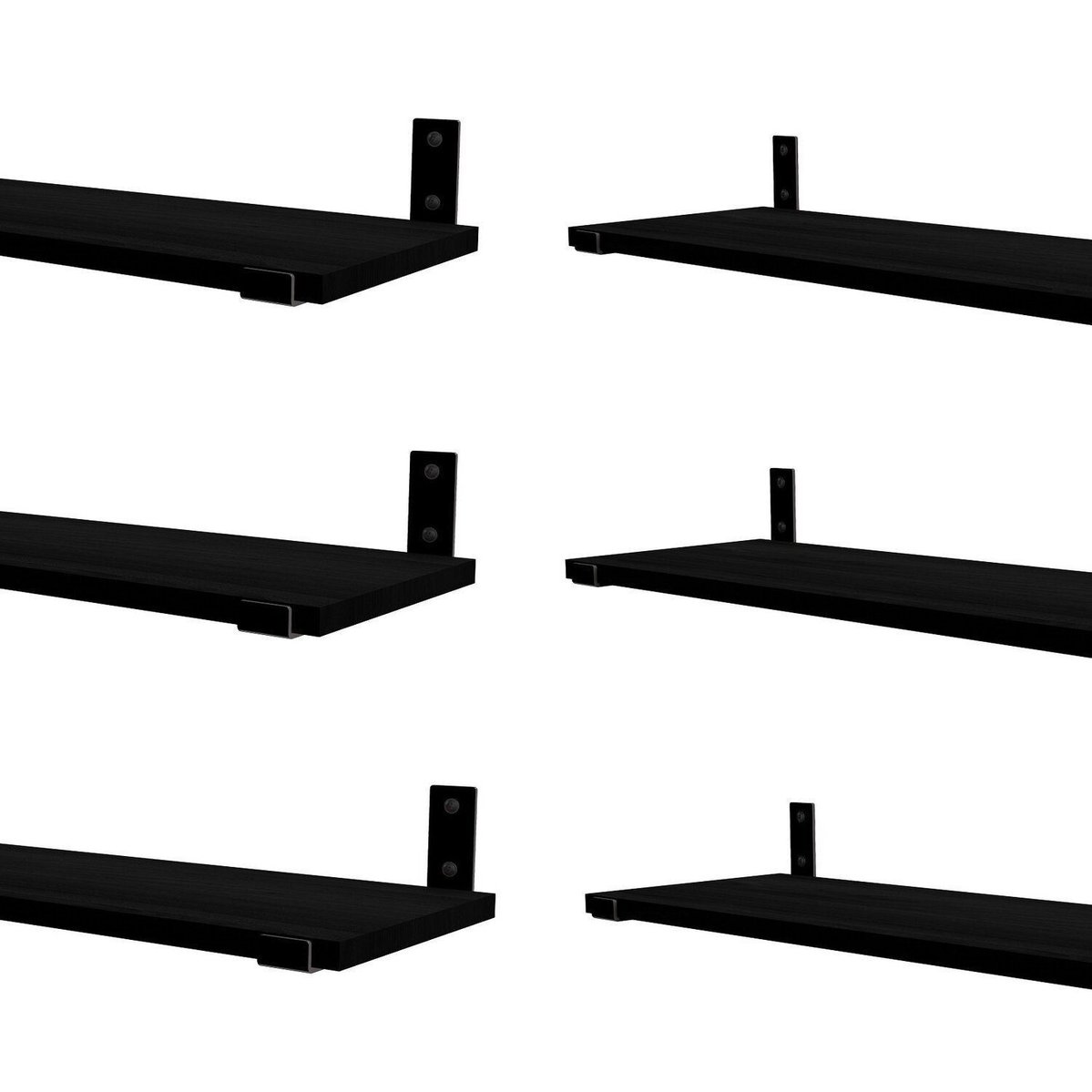 Kit 6 Prateleiras Invert 2080 Decore Preto