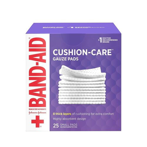 Almofadas De Gaze Band-aid Pequenas 25 Cada Por Band-aid (pacote Com 2)