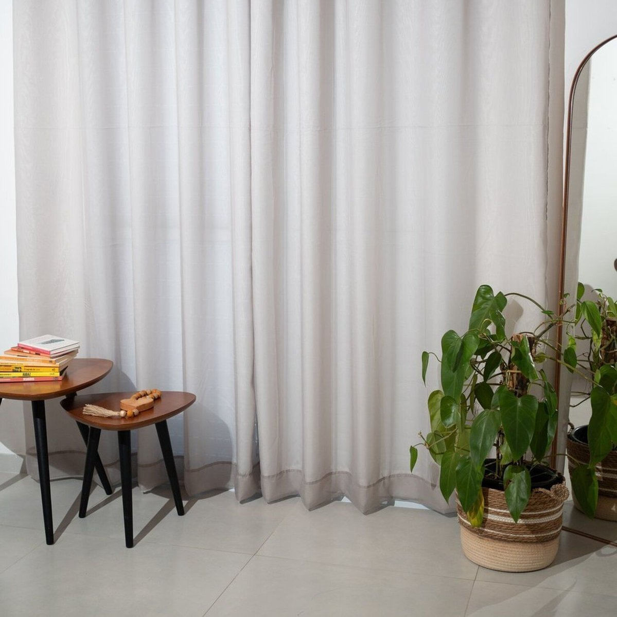 Cortina Voil Com Forro 360cm X 260cm Sutille Basic Cinza