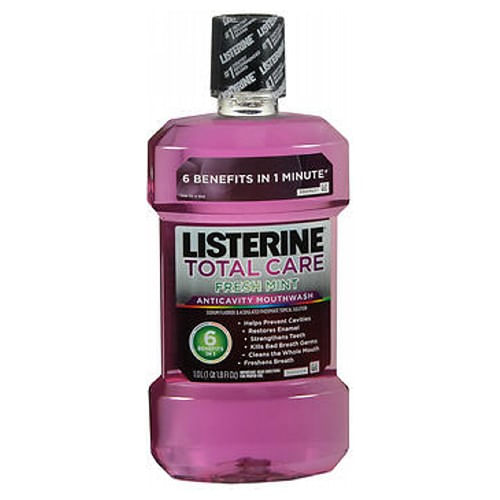 Listerine Total Care Anticavity Mouthwash Fresh Mint 33.82 Oz Por Listerine