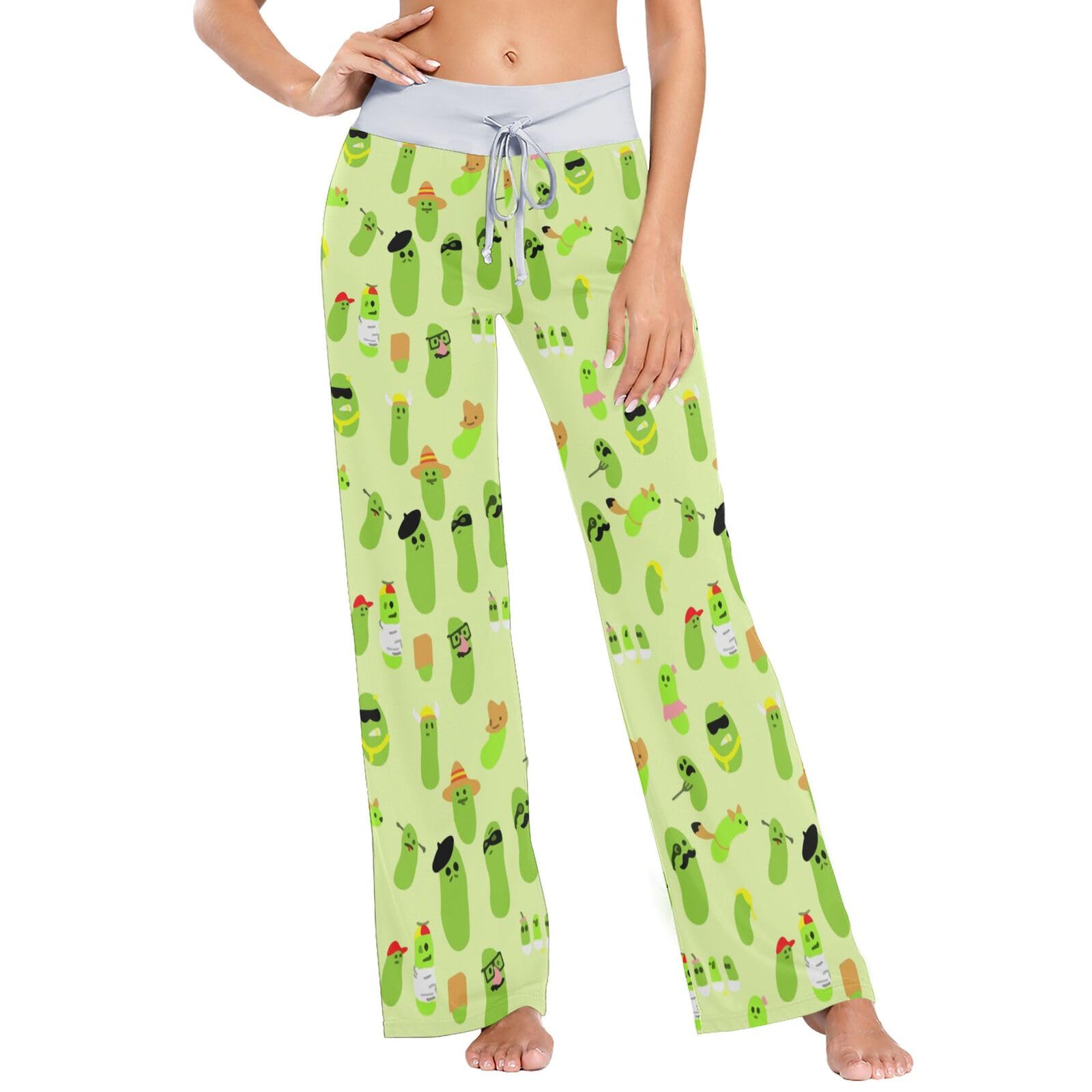 Calça De Pijama Anyangquji Funny Pickles Feminina Com Cintura Elástica Gg