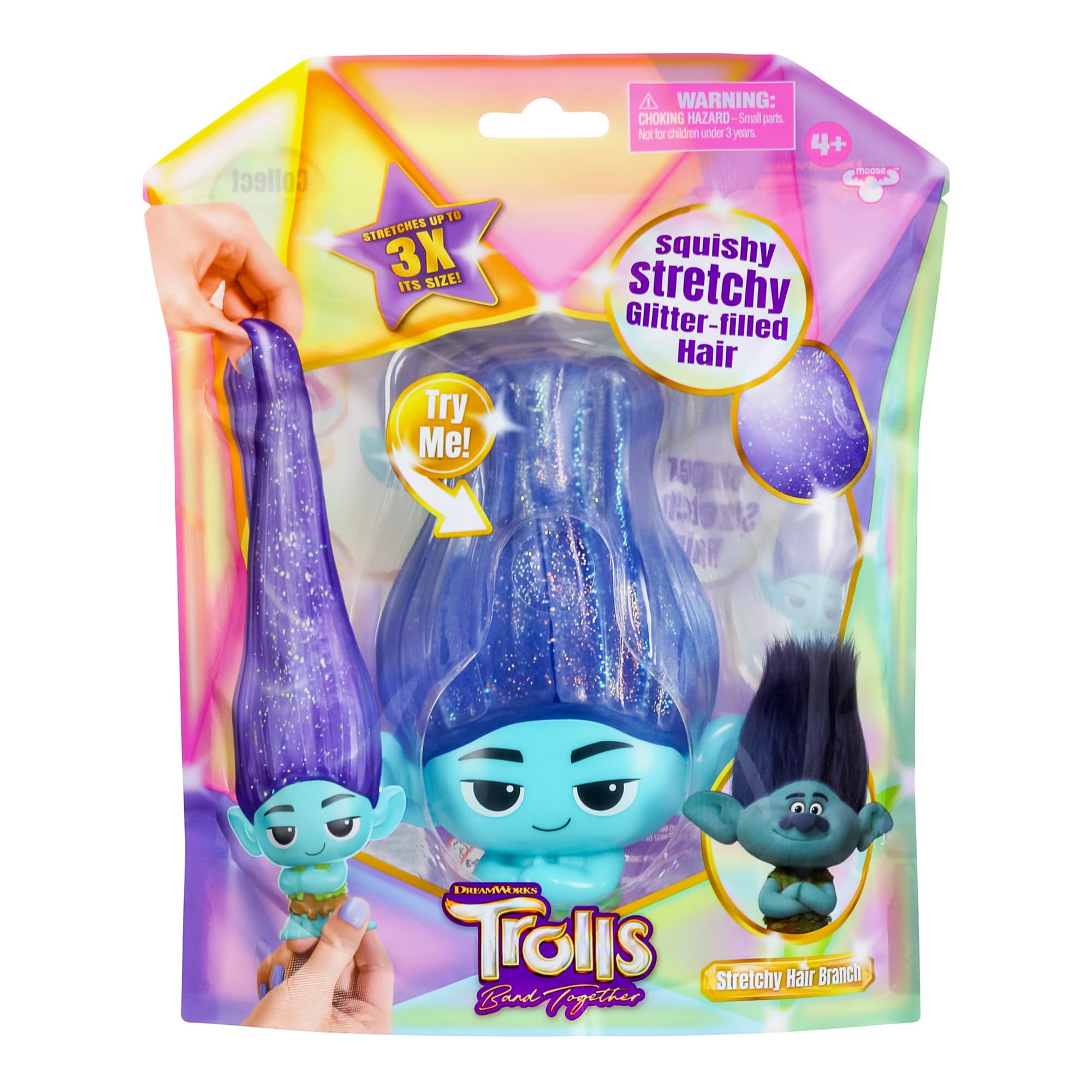Doll Dreamworks Trolls Band Together, Cabelo Macio E Elástico