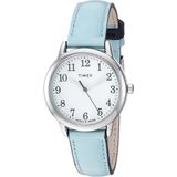 Relógio de couro timex feminino fácil leitor 30mm relógio