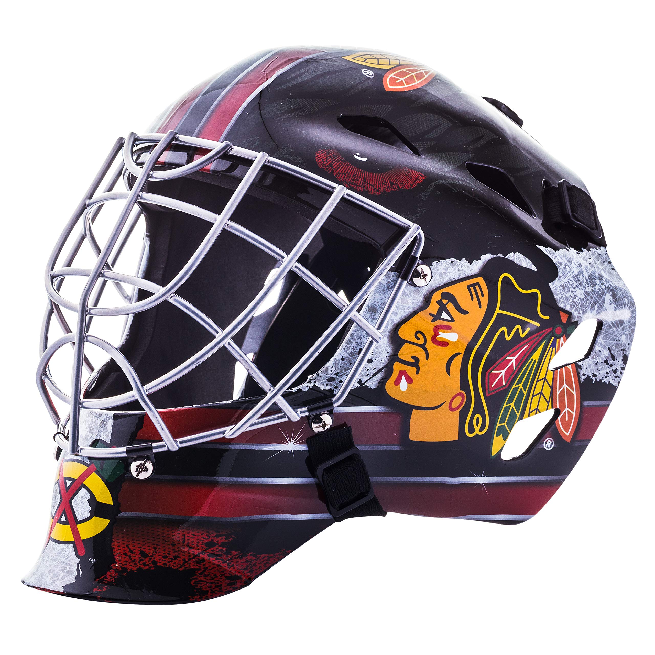 Máscara Facial De Goleiro Franklin Sports Chicago Blackhawks Nhl