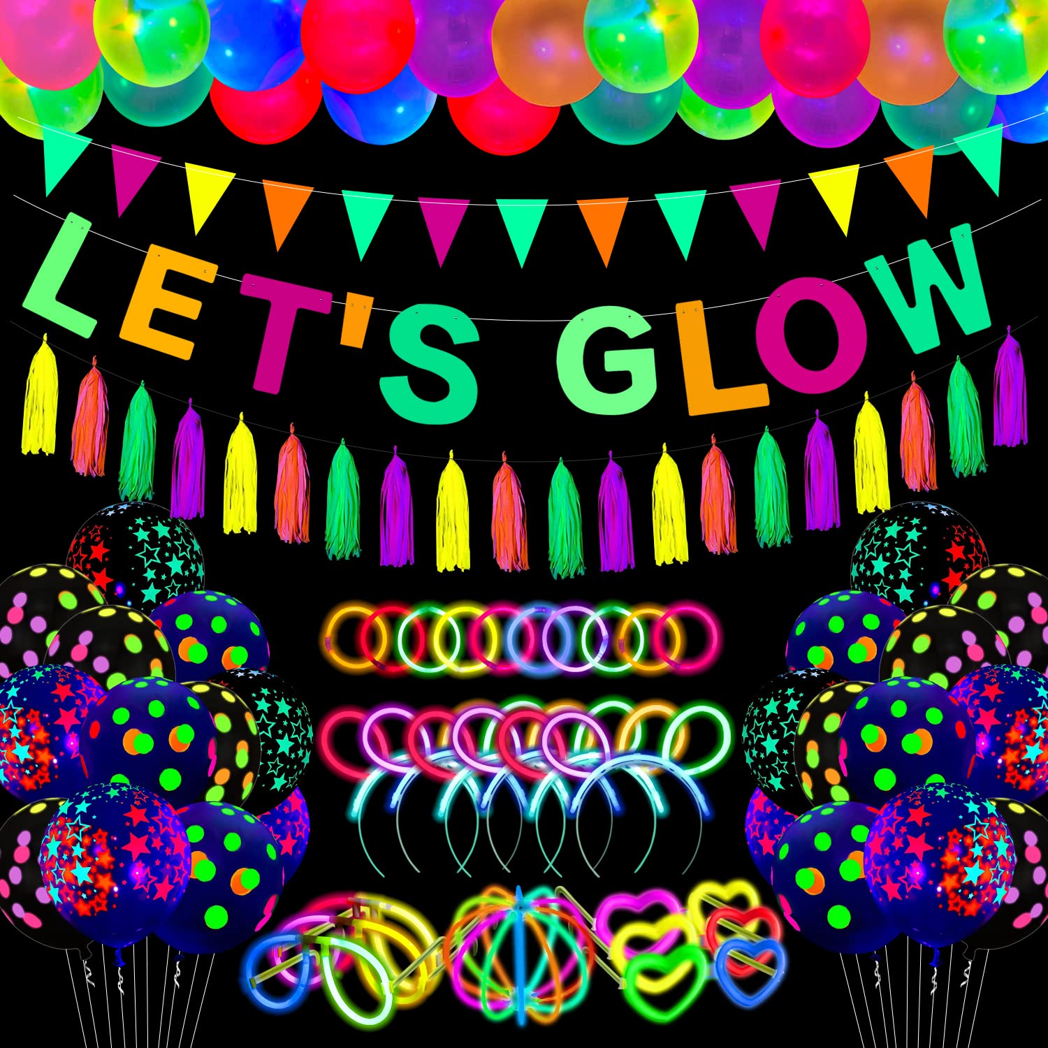 Suprimentos De Festa Glow Sticks Party Pack Glow Themed Party