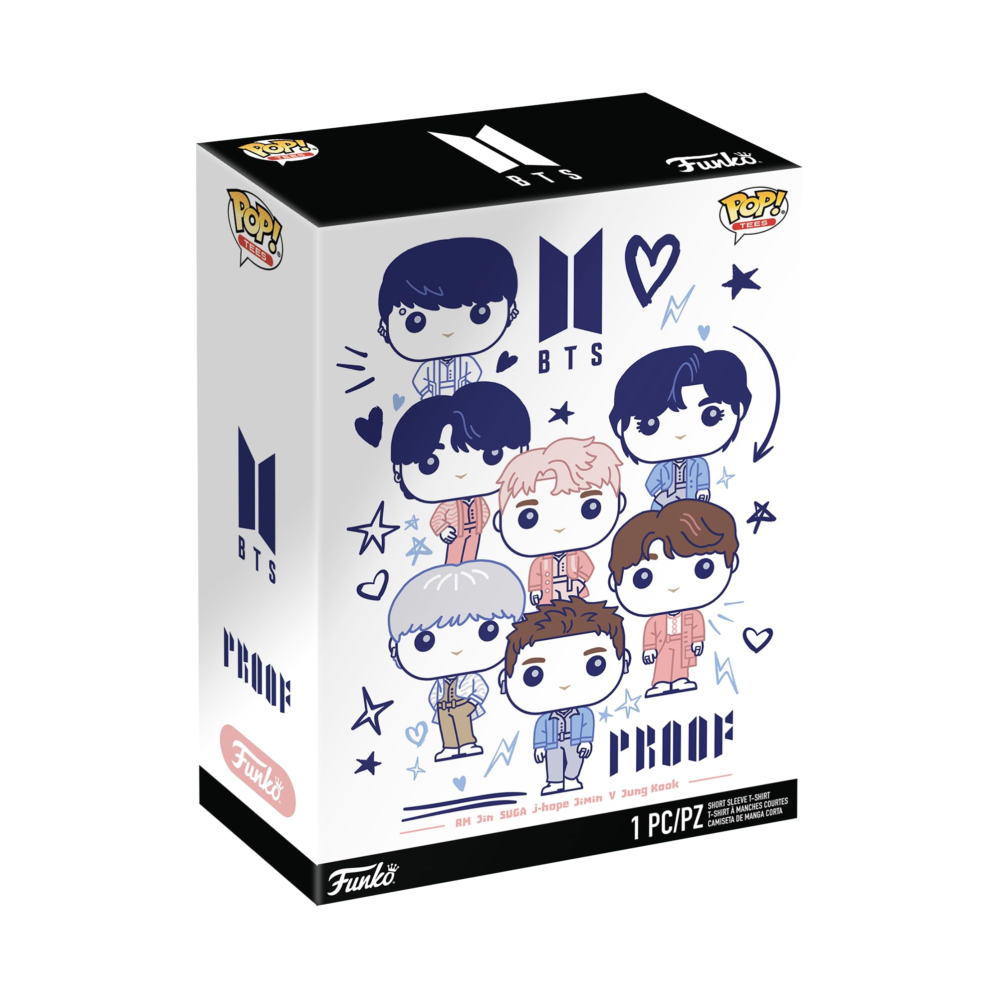 Camiseta Funko Pop! Bts Proof 2xl Em Caixa Para Adultos Unissex