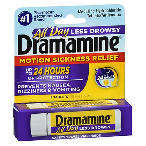 Comprimidos De Dramamine Less Drowsy Formula 8 Tabs Da Med Tech Products (pacote Com 6)