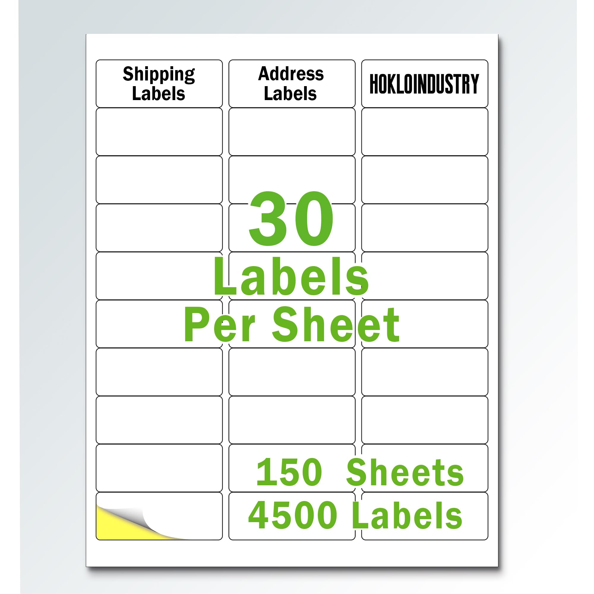 Etiquetas De Endereço Hokloindustry 1x2-5/8 Para Impressora A Laser/jato De Tinta