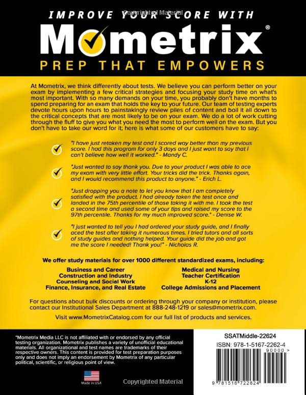 Ssat Middle Level Prep Book 2023-2024 - 3 Prática De Comprimento Completo