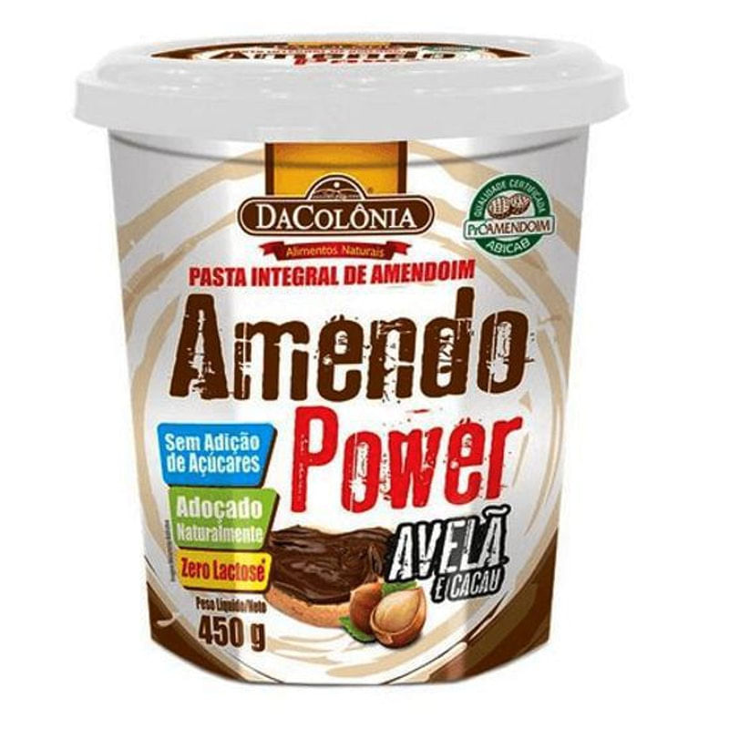 Pasta De Amendoim Zero Açúcar Integral Avelã E Cacau 450G