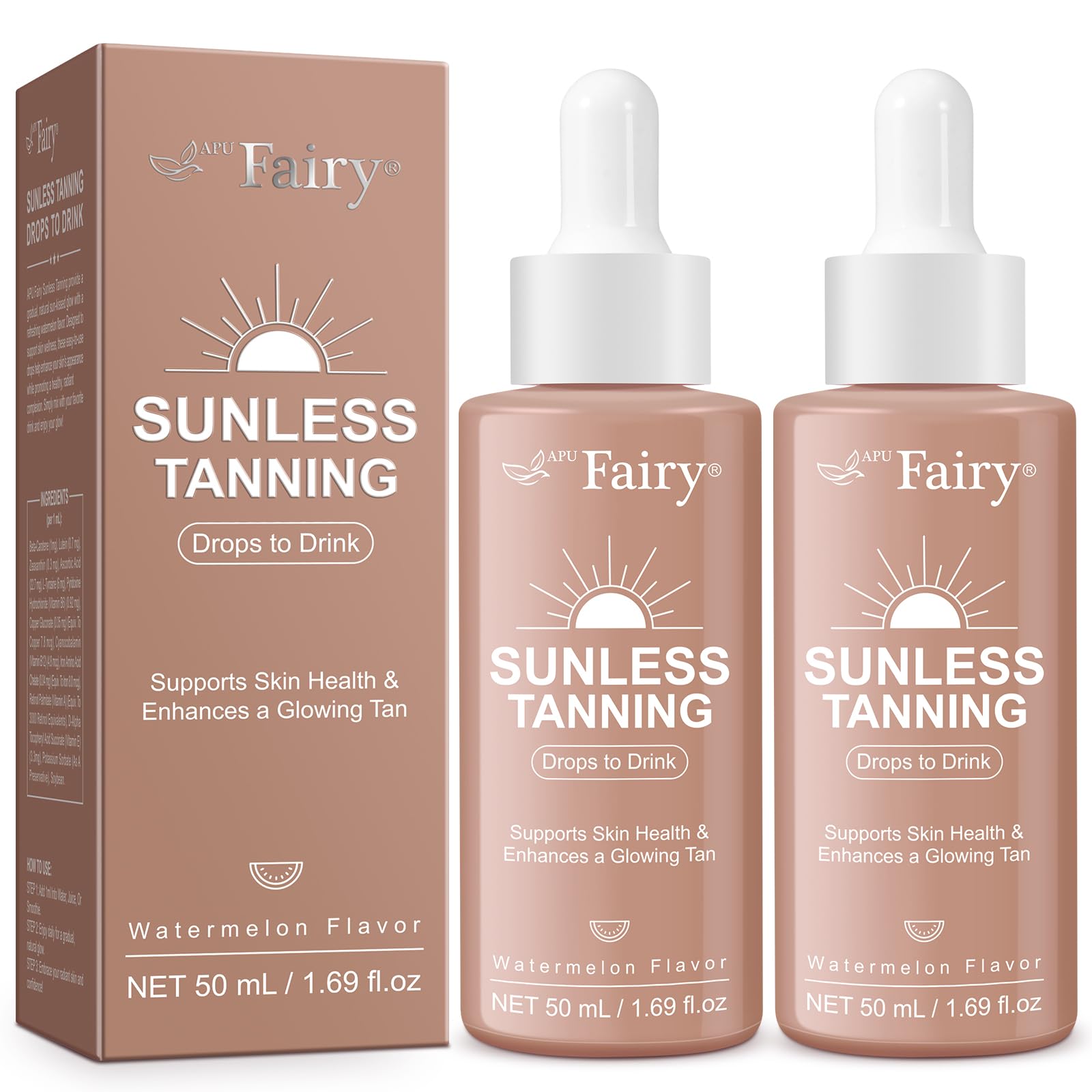 Gotas De Bronzeamento Apu.fairy Bronze Tanning Para Rosto E Corpo