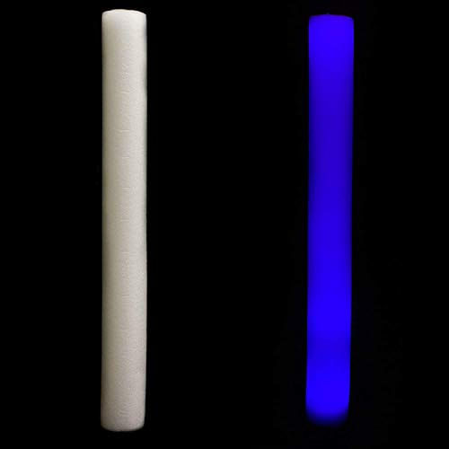 Fun Central 6 Pack - Led Supreme Foam Stick Baton Bulk - Light Up Batons For Wedding, Concert And Party - Blue
