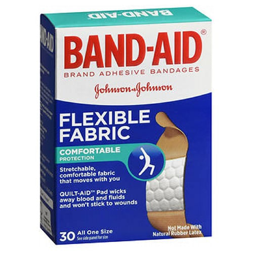 Ataduras Adesivas De Tecido Flexível Band-aid, Todas Tamanho Único 30 Cada Por Band-aid (pacote Com 2)