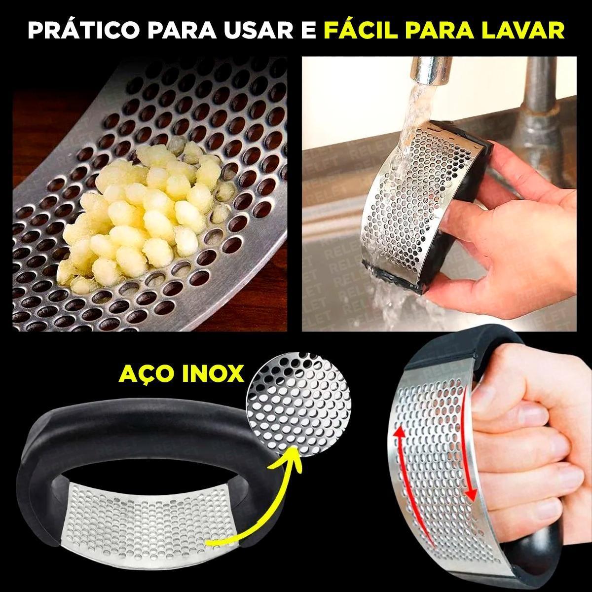 Amassador Espremedor De Alho Manual Triturador Cozinha Inox - Carrefour