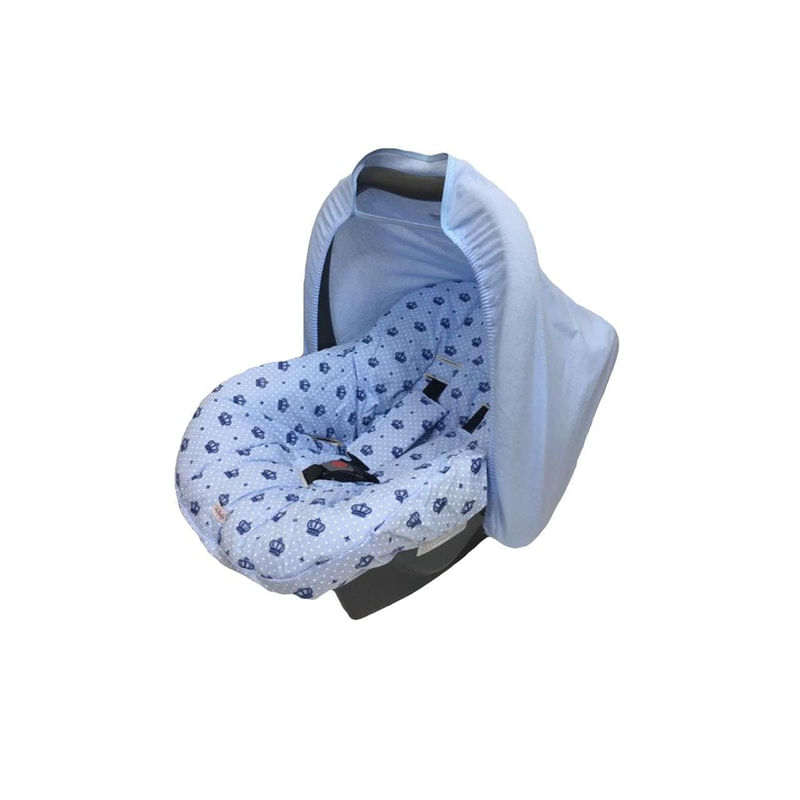 Capa E Capota Para Bebê Conforto Com Protetor De Cinto Modelo 003..A capa  para bebê conforto deixa o aparelho mais bonito e prático na hora da limpez  - Carrefour