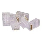 Conector Rj45 Macho Transparente | Cat.5e U/utp | 10 Un.