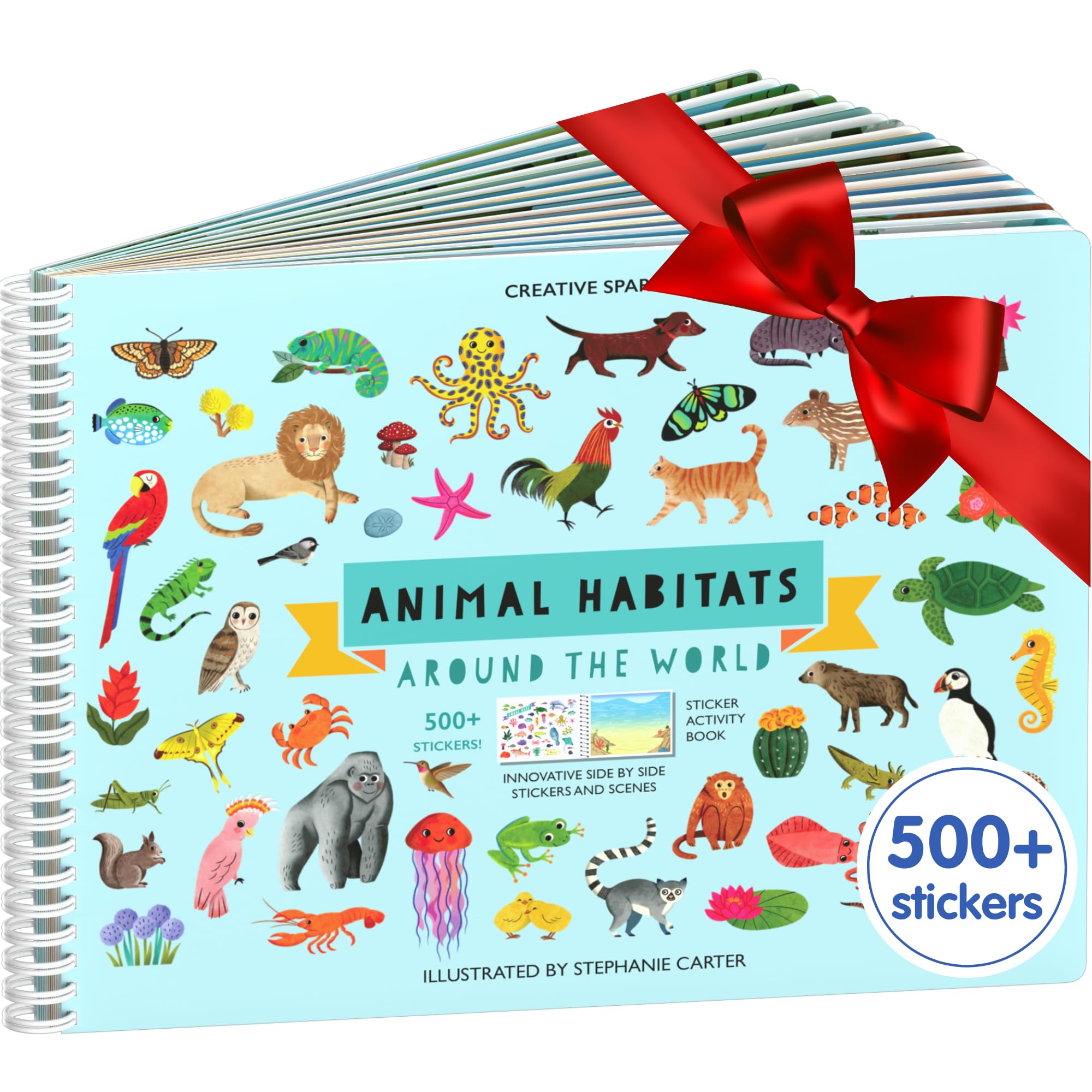 Livro De Adesivos Cupkin Animal Habitat Com Mais De 500 Adesivos Para Crianças De 2 A 8 Anos