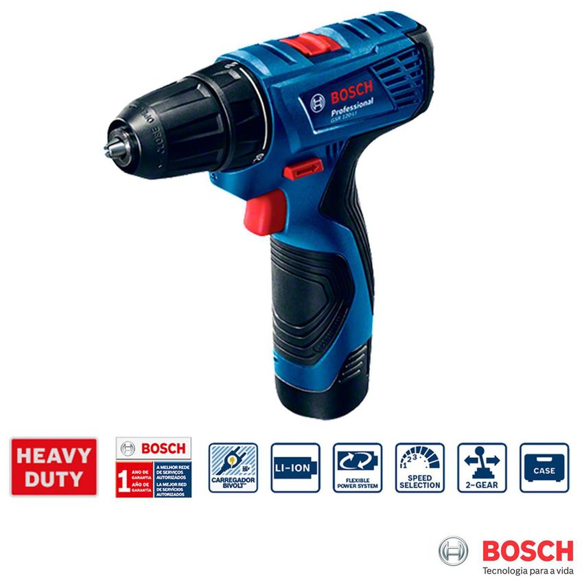 Combo Parafusadeira Gsr120li + Chave Impacto Gdr120li Maleta - imagem 4