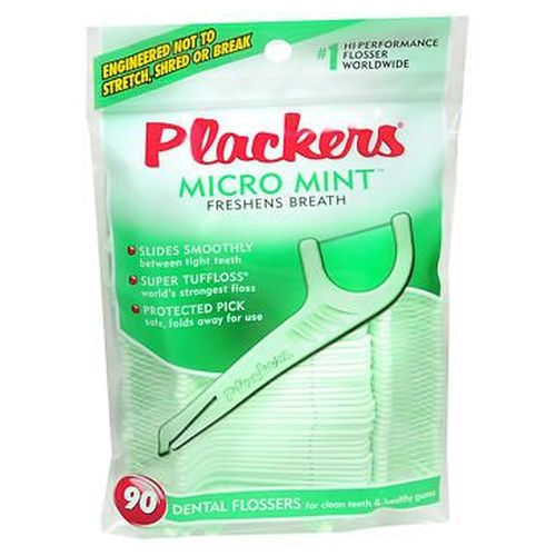 Fio Dental Plackers Micro Mint 90 Cada Por Plackers (pacote Com 4)