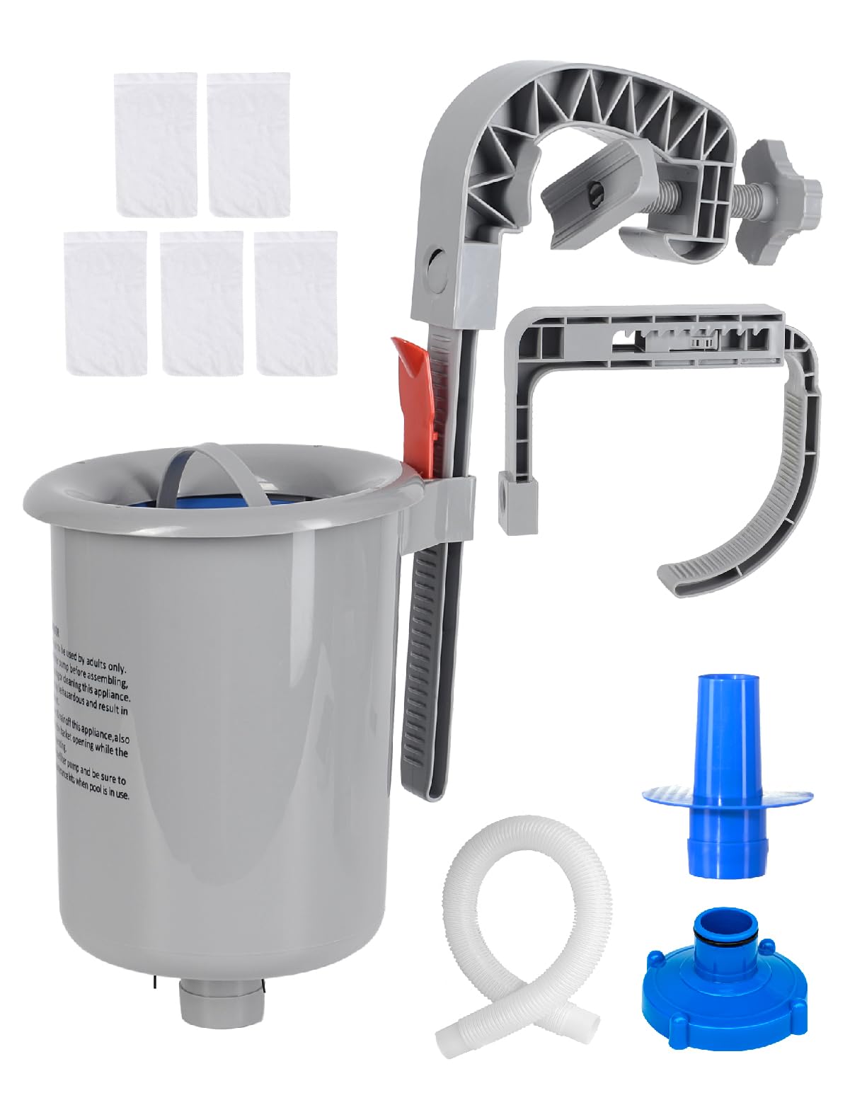 Escumadeira De Piscina Muwoob Para Montagem Em Parede Acima Do Solo E Flutuante