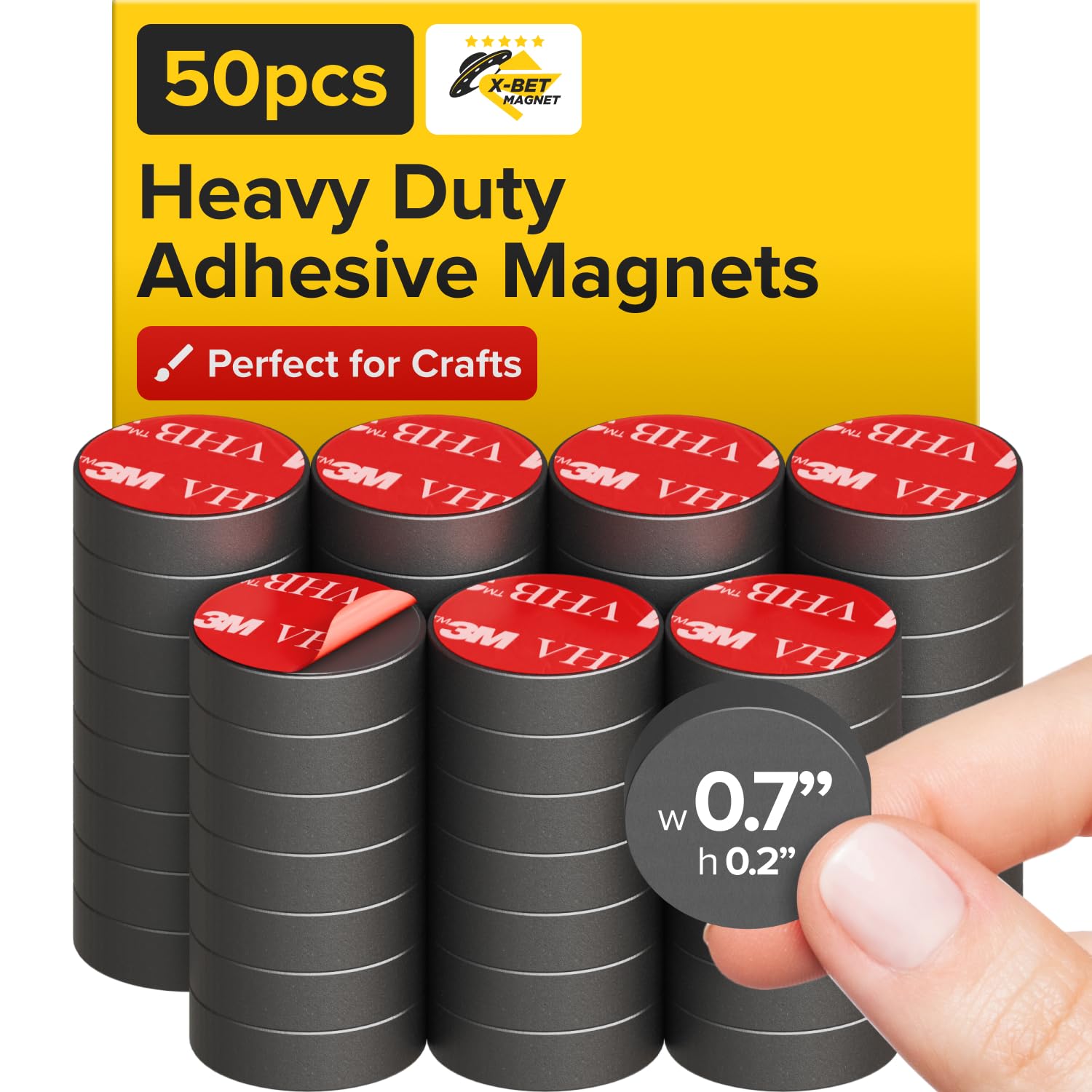 Ímãs Adesivos X-bet Magnet Ferrite Magnetic 50 Peças