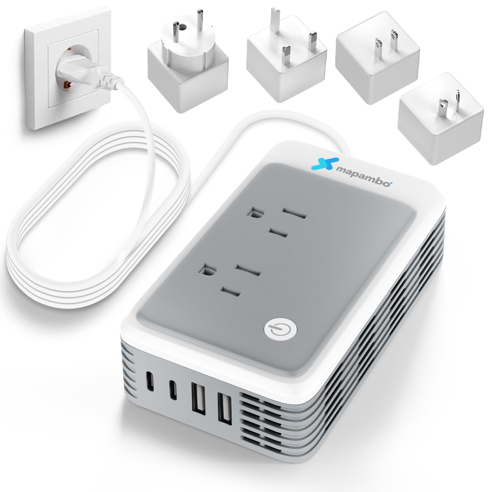 Conversor De Tensão Mapambo 220v A 110v Para Modelador De Cabelo