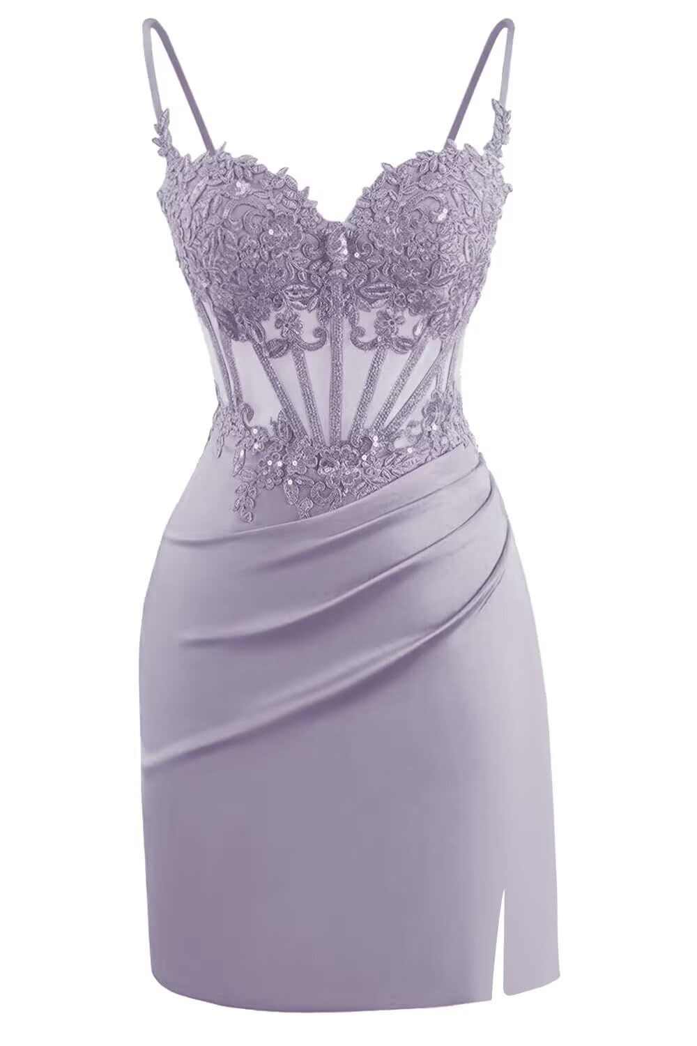 Vestido De Boas-vindas Clothfun Wisteria Satin Lace Applique 18+