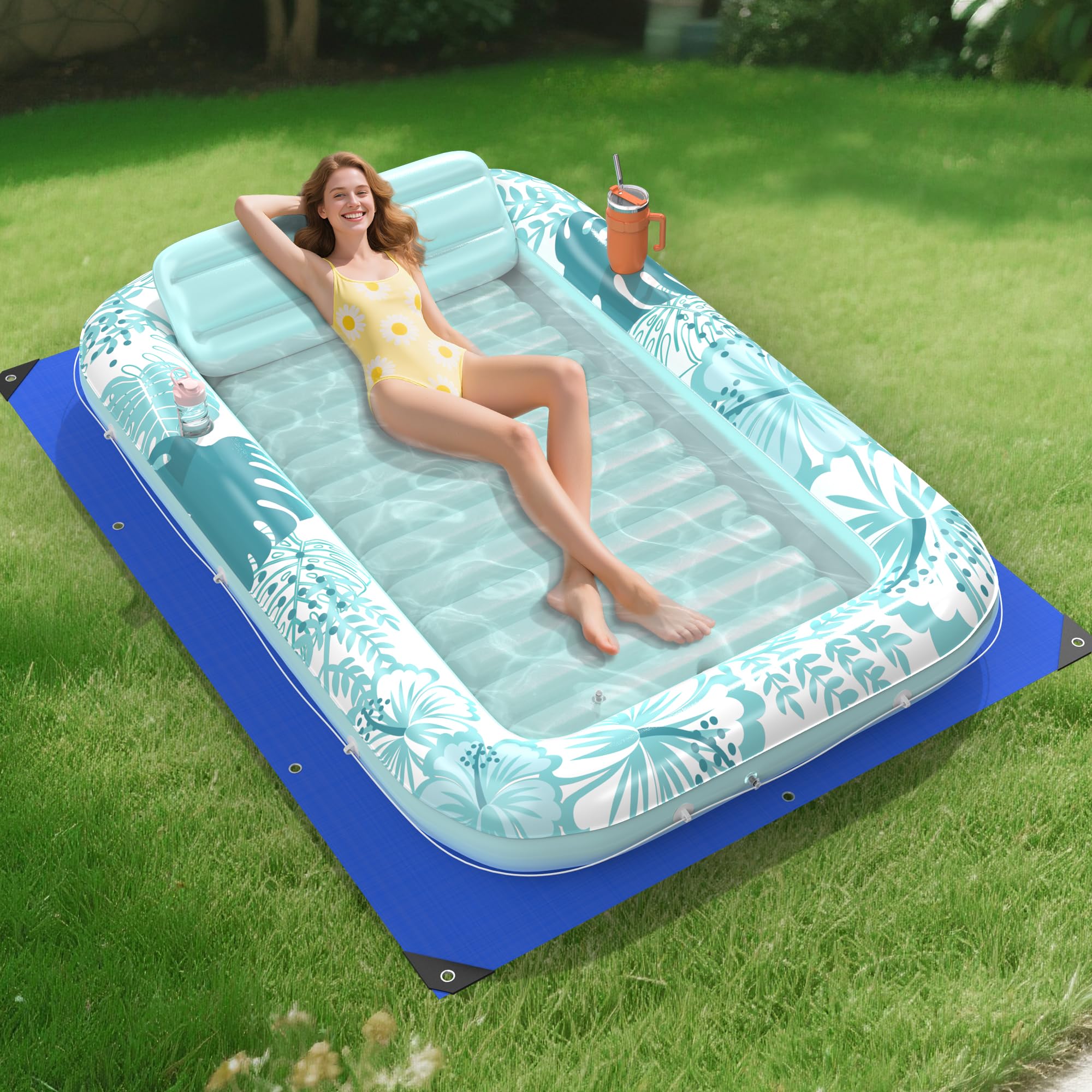 Espreguiçadeira De Bronzeamento Inflável Float Poolacc 6 Em 1 85x57cm