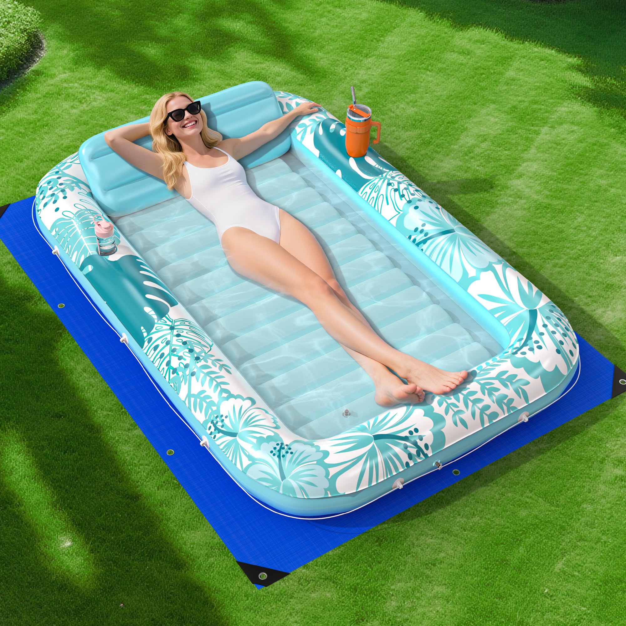 Espreguiçadeira De Bronzeamento Inflável Float Poolacc 6 Em 1 70x46cm