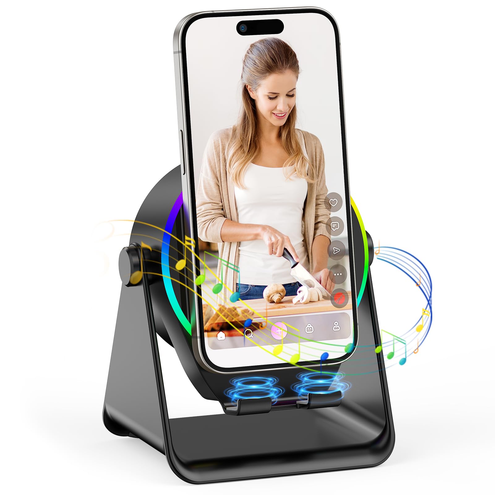 Alto-falante De Indução Sem Fio Tarkari Multifuncional Com Suporte