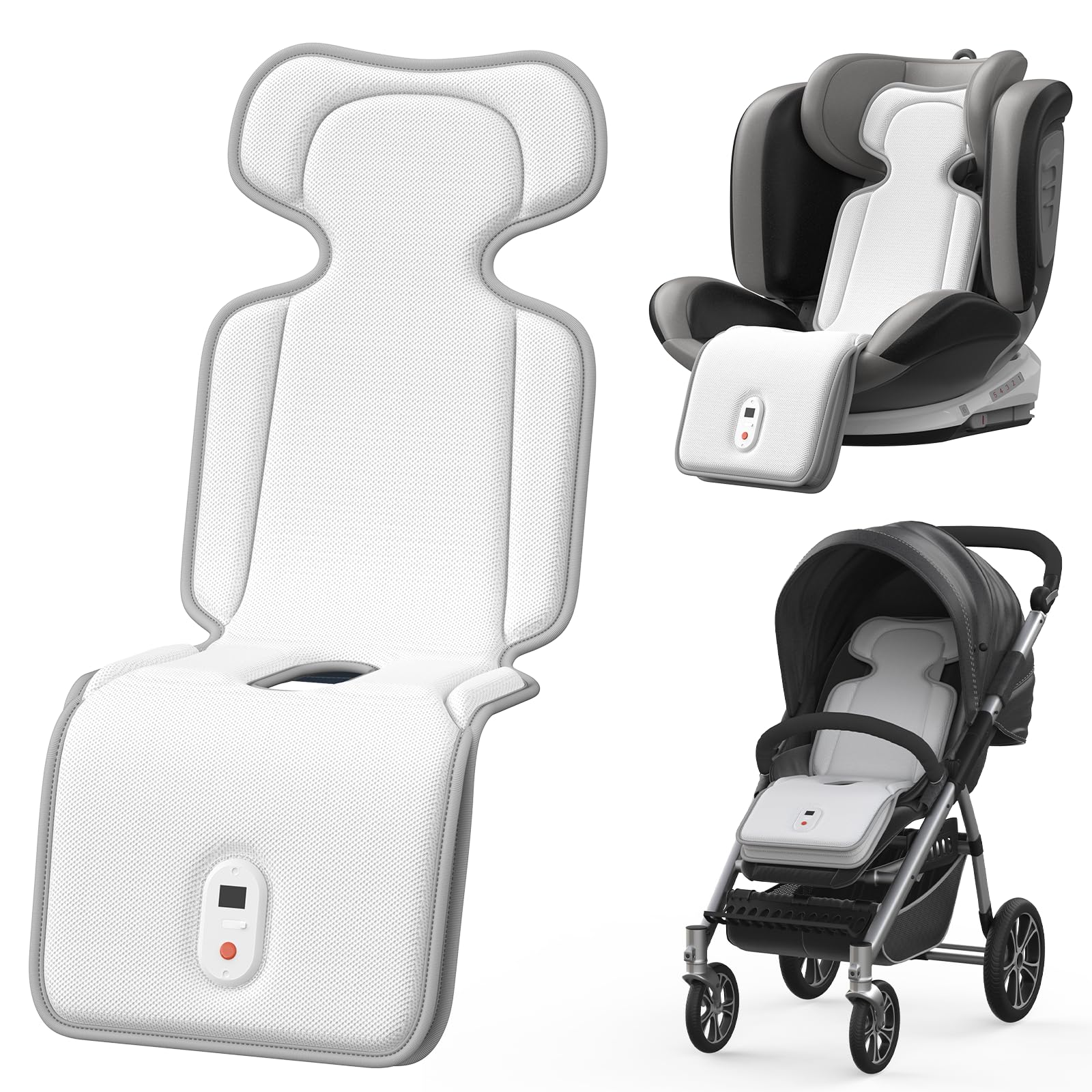 Almofada De Resfriamento Amacool Baby Stroller Com 2 Ventiladores 10h 10000mah