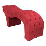 Maca Estética Estofada Reclinável Ergonômica Suede Sabrina Cor:vermelho