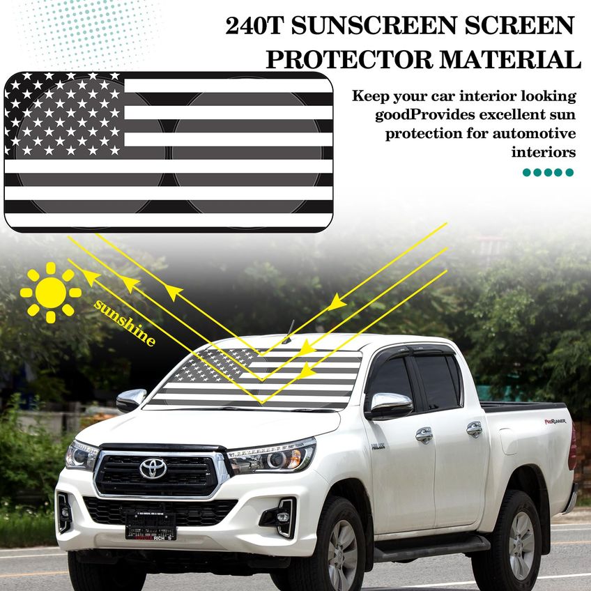 Pára-brisa Sun Shade Woanger Dobrável Para Carro Universal - imagem 2