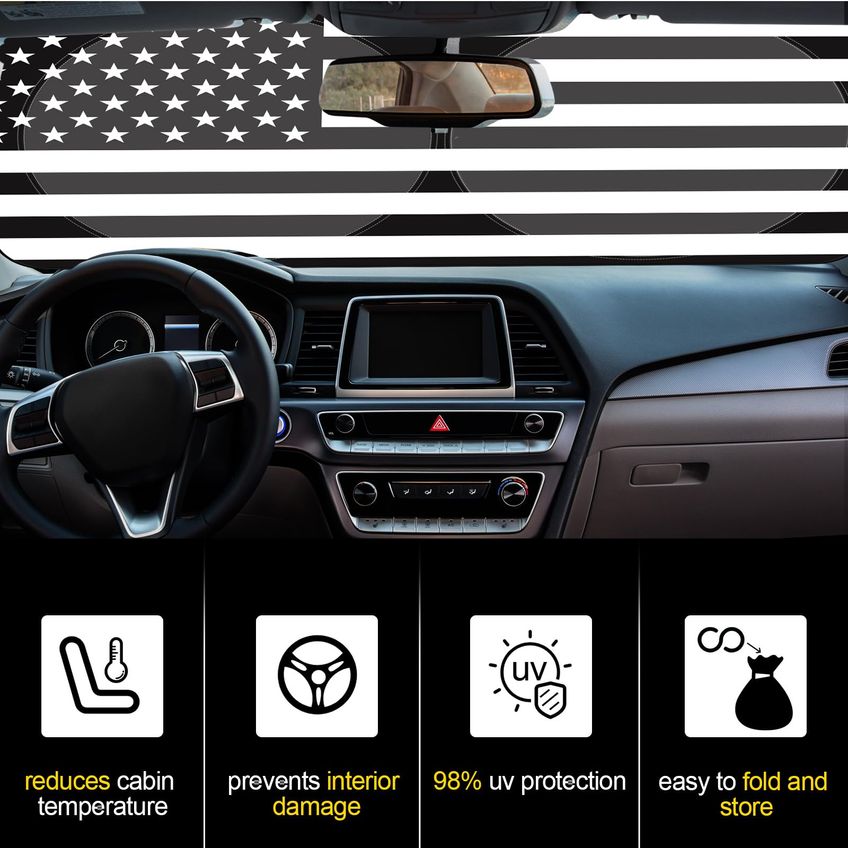 Pára-brisa Sun Shade Woanger Dobrável Para Carro Universal - imagem 4