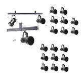 Kit 17 Spot Trilho Perfilado Eletro Calha Par20 Bulbo Ol7