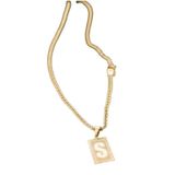 Colar Grumet Duplo 3mm Com Inicial S