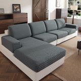 Capa De Sofá Ohsio Stretch, Lavável, Cinza Escuro, 2 Assentos
