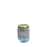 Pote De Vidro 240 Ml Com Tampa Ouro - 24 Unidades