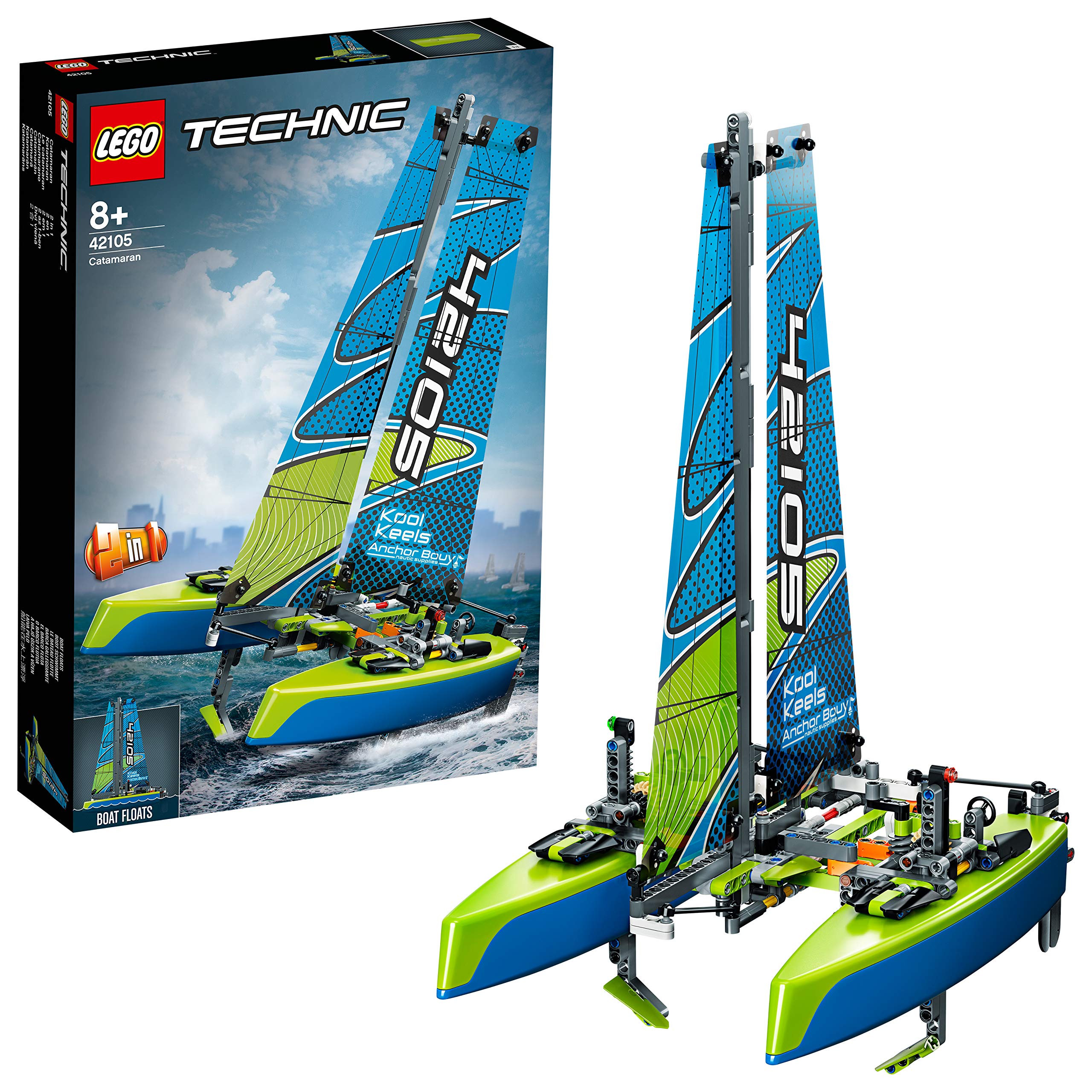 Kit De Construção Lego Technic Catamaran 42105 Modelo Veleiro