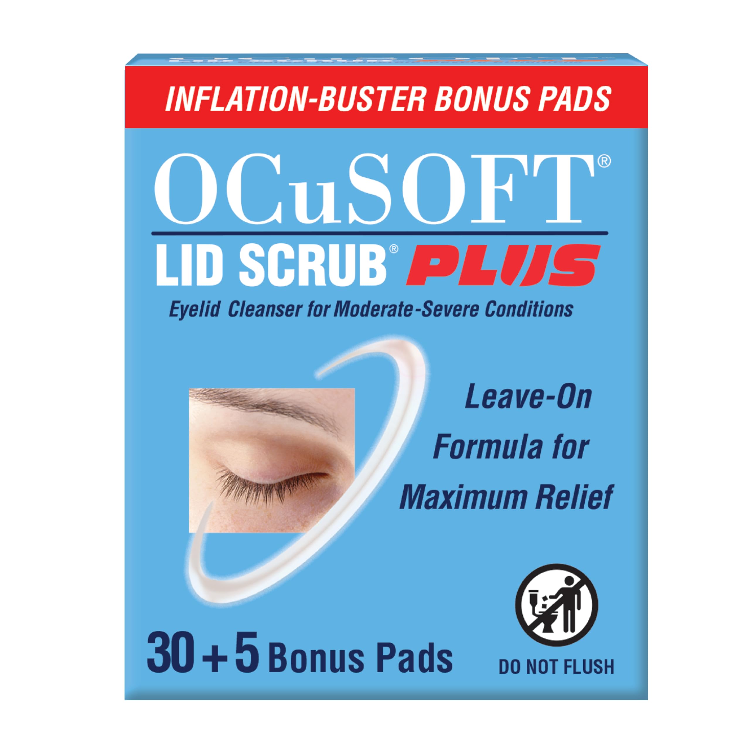 Toalhetes Para Pálpebras Ocusoft Lid Scrub Plus 35 Para Moderados A Severos
