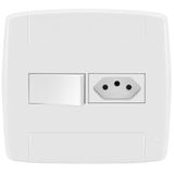 Conjunto 1 Simples + 1 Tomada 10a 4x4 - Ilumi Lev - 87046