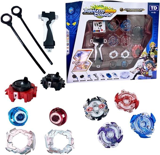 Tornado Gyro Combat - 4 Beyblades + Arena + Lançadores - Carrefour