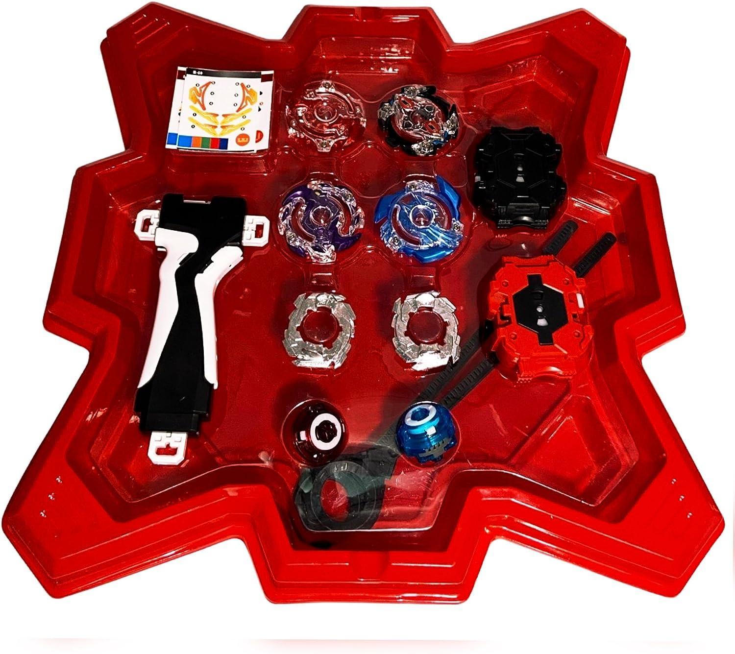 Tornado Gyro Combat - 4 Beyblades + Arena + Lançadores - Carrefour